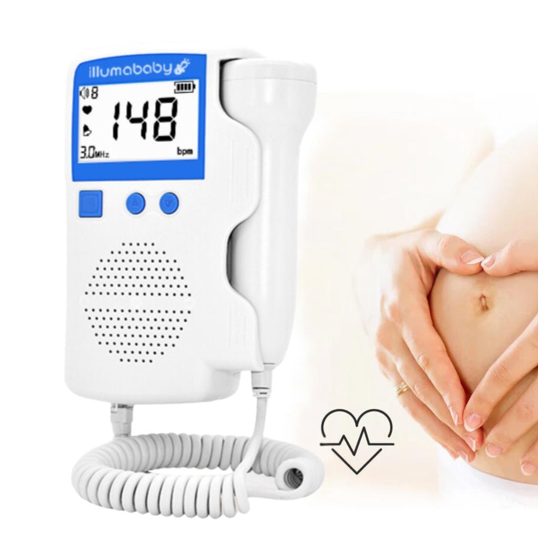 HeartSync Fetal Doppler | Safe | Easy - to - use | For Home Use | Connect to Mobile App, Record and Share Heartbeat - illumababy