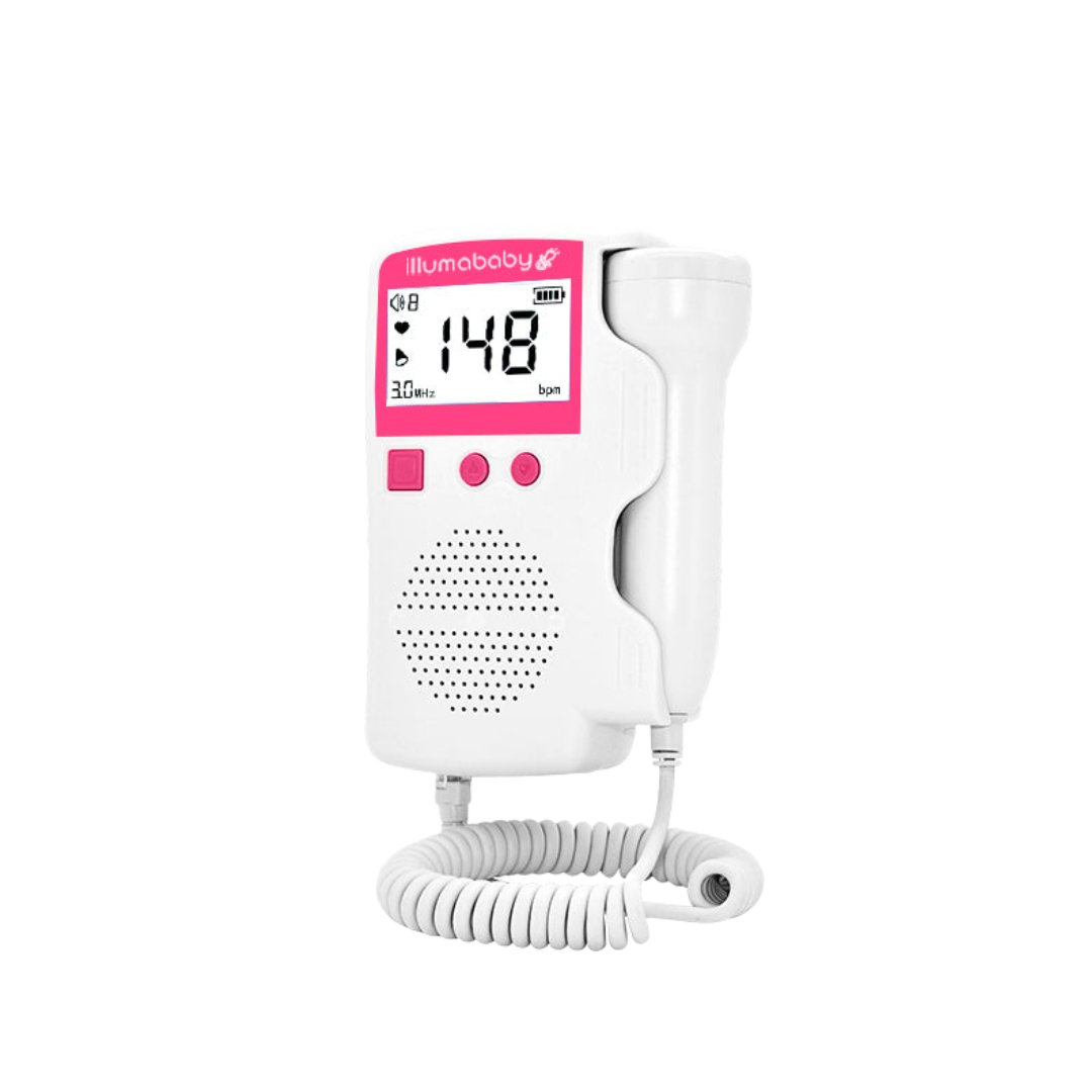 HeartSync Fetal Doppler | Safe | Easy - to - use | For Home Use | Connect to Mobile App, Record and Share Heartbeat - illumababy